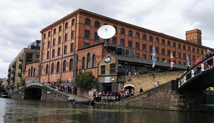 camden building by the river