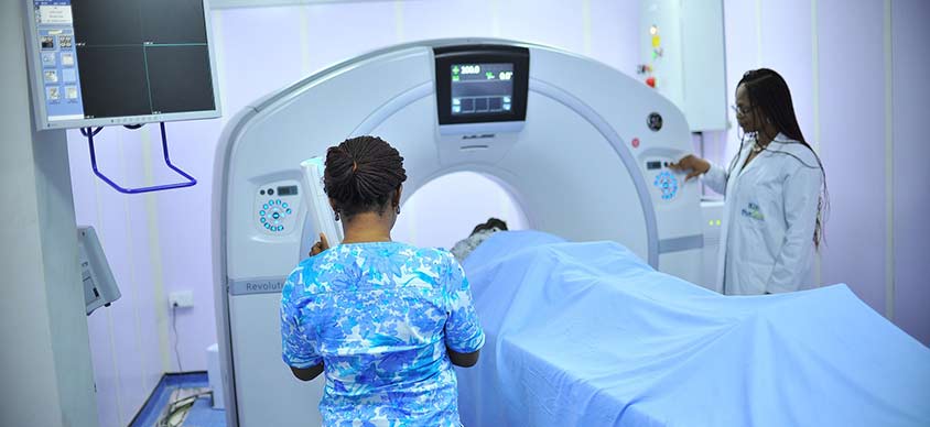 hospital MRI scanning room
