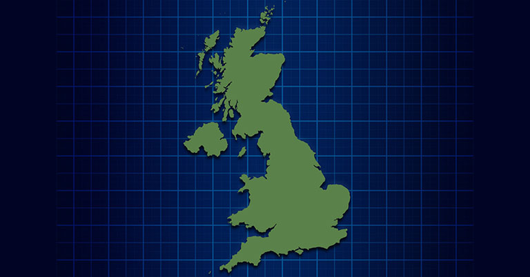 map of the UK